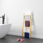 Suport prosoape Luumäki 120x47x2cm lemn natur design scara [en.casa] HausGarden Leisure
