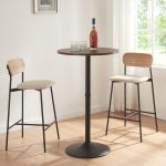 Masa bar Vantaa 100x60cm negru nuc [en.casa] HausGarden Leisure