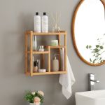 Raft perete baie Höör 42x37x17cm bambus [en.casa] HausGarden Leisure