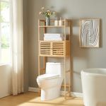 Raft baie de sine statator deasupra WC Haugesund 157.5x60x25.5cm bambus [en.casa] HausGarden Leisure