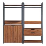 Set 2 suporturi haine Larem 4 cu 1 dulap si 2 sertare [en.casa] HausGarden Leisure