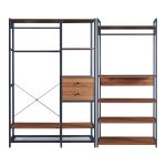 Set 2 suporturi haine masuri diferite Larem 1 cu 2 sertare si 5 rafturi [en.casa] HausGarden Leisure