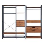 Set 2 suporturi haine masuri diferite Larem 3 cu 4 sertare [en.casa] HausGarden Leisure