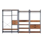 Set 3 suporturi haine masuri diferite Larem 2 cu 4 sertare 7 rafturi [en.casa] HausGarden Leisure
