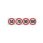 Set abtibilduri limita viteza reflectorizante pentru camion, diametru 18.8 cm  50, 70, 90, 100 Cod: HUJ007 Automotive TrustedCars