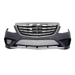 Bara Fata Mercedes W222 S-Class (2013-06.2017) S63 Design cu Grila Centrala Crom Performance AutoTuning