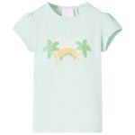 Tricou copii, verde mentă deschis, 116 GartenMobel Dekor
