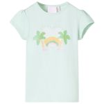 Tricou pentru copii, verde mentă deschis, 92 GartenMobel Dekor