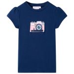 Tricou pentru copii, bleumarin, 128 GartenMobel Dekor