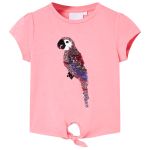Tricou pentru copii, roz fosforescent, 116 GartenMobel Dekor