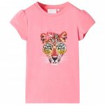 Tricou pentru copii, roz neon, 140 GartenMobel Dekor