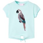Tricou pentru copii, turcoaz deschis, 104 GartenMobel Dekor