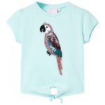Tricou pentru copii, turcoaz deschis, 128 GartenMobel Dekor