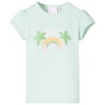 Tricou pentru copii, verde mentă deschis, 140 GartenMobel Dekor