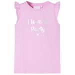 Tricou pentru copii cu mâneci cu volane, lila, 104 GartenMobel Dekor