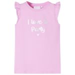 Tricou pentru copii cu mâneci cu volane, lila, 116 GartenMobel Dekor