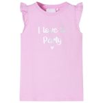 Tricou pentru copii cu mâneci cu volane, lila, 128 GartenMobel Dekor