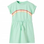 Rochie pentru copii cu șnur, verde aprins, 128 GartenMobel Dekor