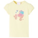 Tricou pentru copii, galben pal, 116 GartenMobel Dekor