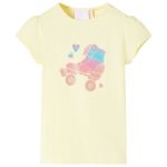 Tricou pentru copii, galben pal, 140 GartenMobel Dekor