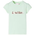 Tricou pentru copii cu mâneci șapcă verde deschis 92 GartenMobel Dekor