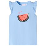 Tricou pentru copii cu mâneci scurte, albastru deschis, 116 GartenMobel Dekor