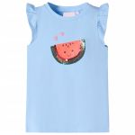 Tricou pentru copii cu mâneci scurte, albastru deschis, 92 GartenMobel Dekor