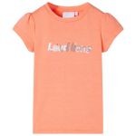 Tricou pentru copii cu mâneci scurte, portocaliu neon, 104 GartenMobel Dekor