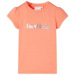 Tricou pentru copii cu mâneci scurte, portocaliu neon, 116 GartenMobel Dekor