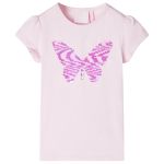 Tricou de copii, mâneci tip șapcă, roz pal, 104 GartenMobel Dekor