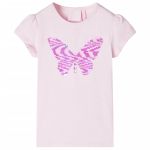 Tricou de copii, mâneci tip șapcă, roz pal, 140 GartenMobel Dekor