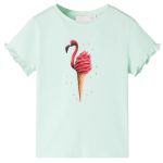 Tricou de copii, verde mentă deschis, 116 GartenMobel Dekor