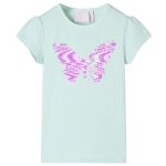 Tricou de copii mâneci tip șapcă, verde mentă, 140 GartenMobel Dekor