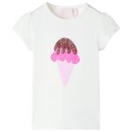 Tricou pentru copii, crem ecru, 140 GartenMobel Dekor