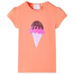 Tricou pentru copii, portocaliu neon, 116 GartenMobel Dekor