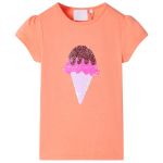 Tricou pentru copii, portocaliu neon, 92 GartenMobel Dekor