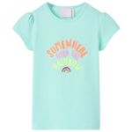 Tricou pentru copii, turcoaz deschis, 92 GartenMobel Dekor