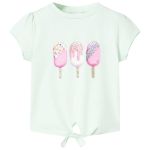 Tricou pentru copii, verde mentă deschis, 92 GartenMobel Dekor