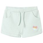 Pantaloni scurți de copii cu șnur, verde mentă deschis combinat, 92 GartenMobel Dekor