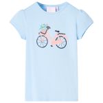 Tricou pentru copii, albastru deschis, 128 GartenMobel Dekor