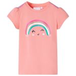 Tricou pentru copii, corai deschis, 128 GartenMobel Dekor