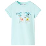 Tricou pentru copii, turcoaz deschis, 128 GartenMobel Dekor