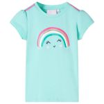 Tricou pentru copii, verde mentă deschis, 104 GartenMobel Dekor