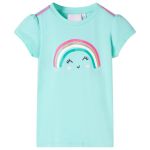 Tricou pentru copii, verde mentă deschis, 128 GartenMobel Dekor