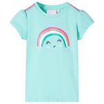 Tricou pentru copii, verde mentă deschis, 140 GartenMobel Dekor