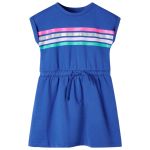 Rochie pentru copii cu șnur, albastru cobalt, 104 GartenMobel Dekor