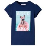 Tricou pentru copii, bleumarin, 128 GartenMobel Dekor