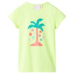Tricou pentru copii, galben neon, 128 GartenMobel Dekor