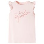 Tricou pentru copii cu mâneci cu volane, roz pal, 104 GartenMobel Dekor