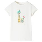 Tricou pentru copii, ecru, 128 GartenMobel Dekor